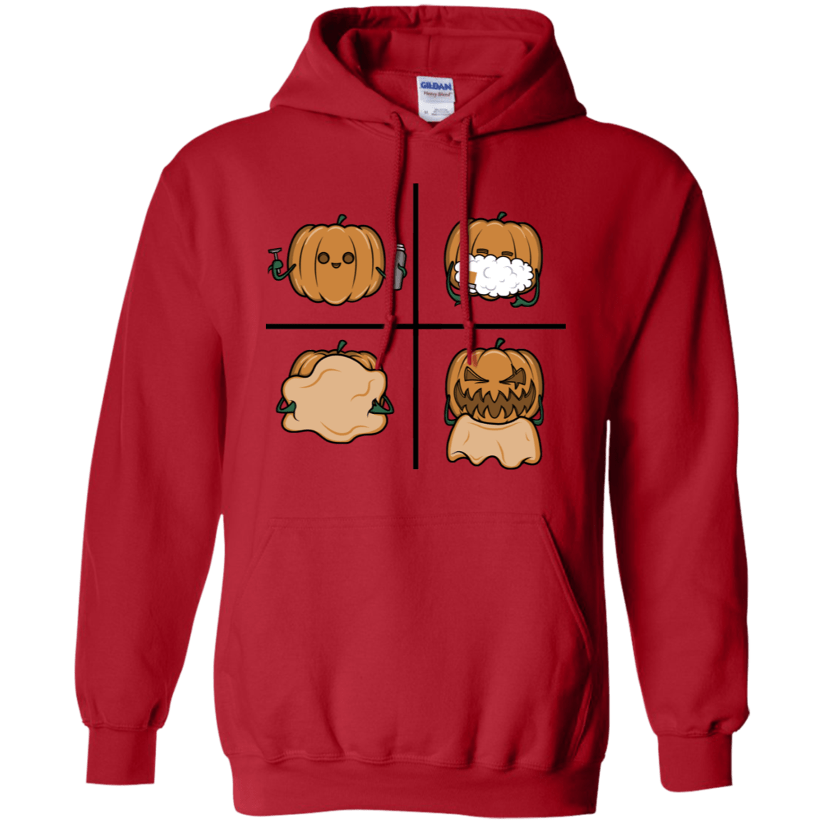 Sweatshirts Red / S Pumpkin Shave Pullover Hoodie