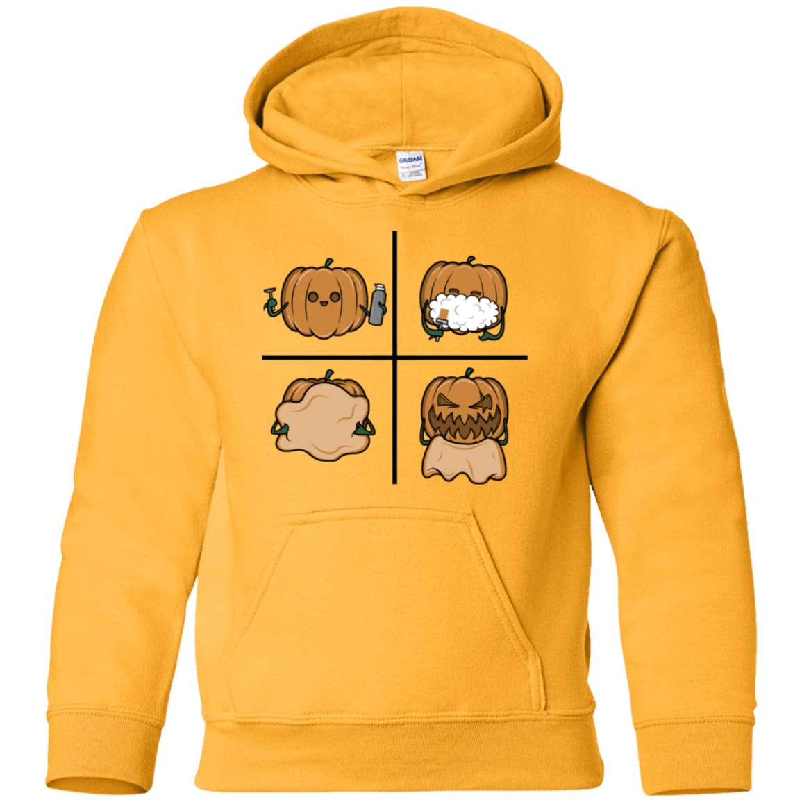 Sweatshirts Gold / YS Pumpkin Shave Youth Hoodie