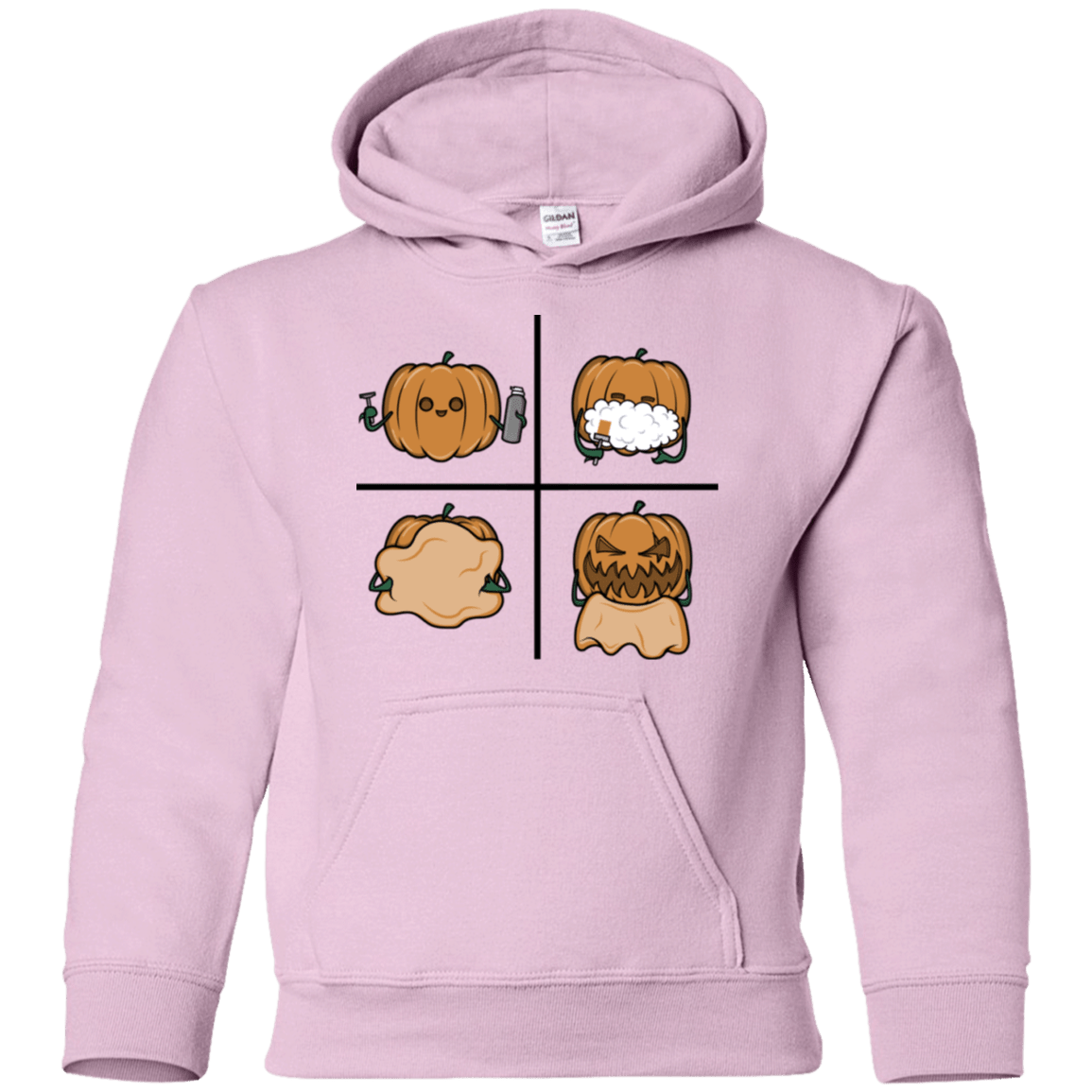 Sweatshirts Light Pink / YS Pumpkin Shave Youth Hoodie