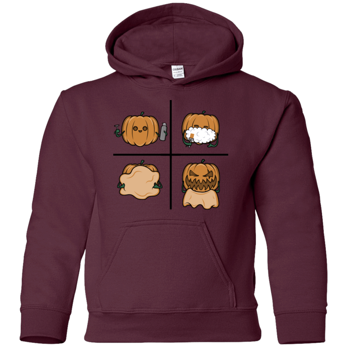 Sweatshirts Maroon / YS Pumpkin Shave Youth Hoodie