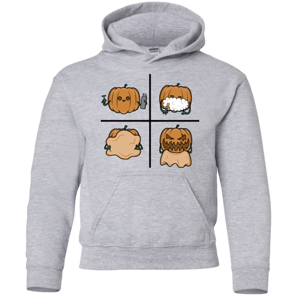 Sweatshirts Sport Grey / YS Pumpkin Shave Youth Hoodie