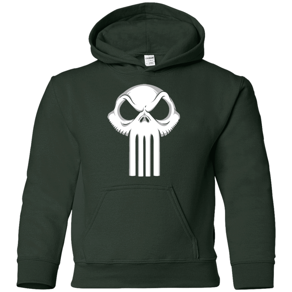 Sweatshirts Forest Green / YS Punisher King Youth Hoodie