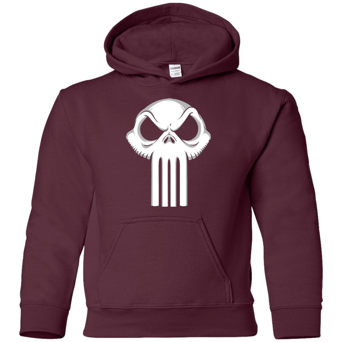 Sweatshirts Maroon / YS Punisher King Youth Hoodie