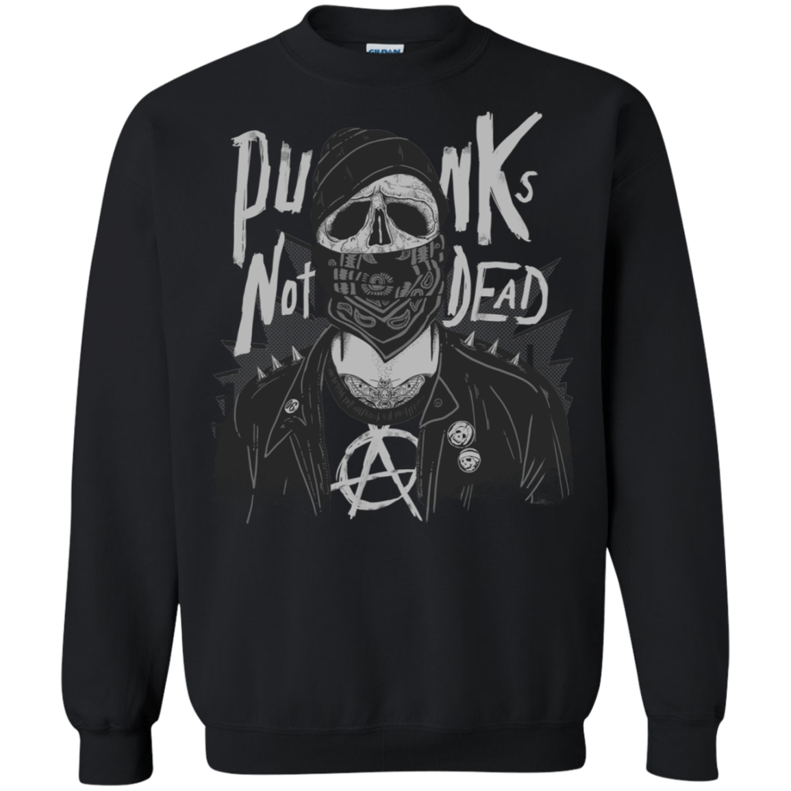 Sweatshirts Black / S PUNK SKULL Crewneck Sweatshirt