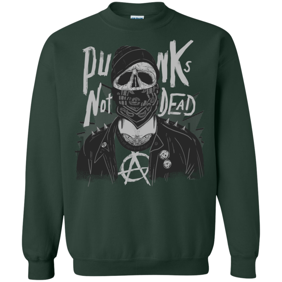 Sweatshirts Forest Green / S PUNK SKULL Crewneck Sweatshirt