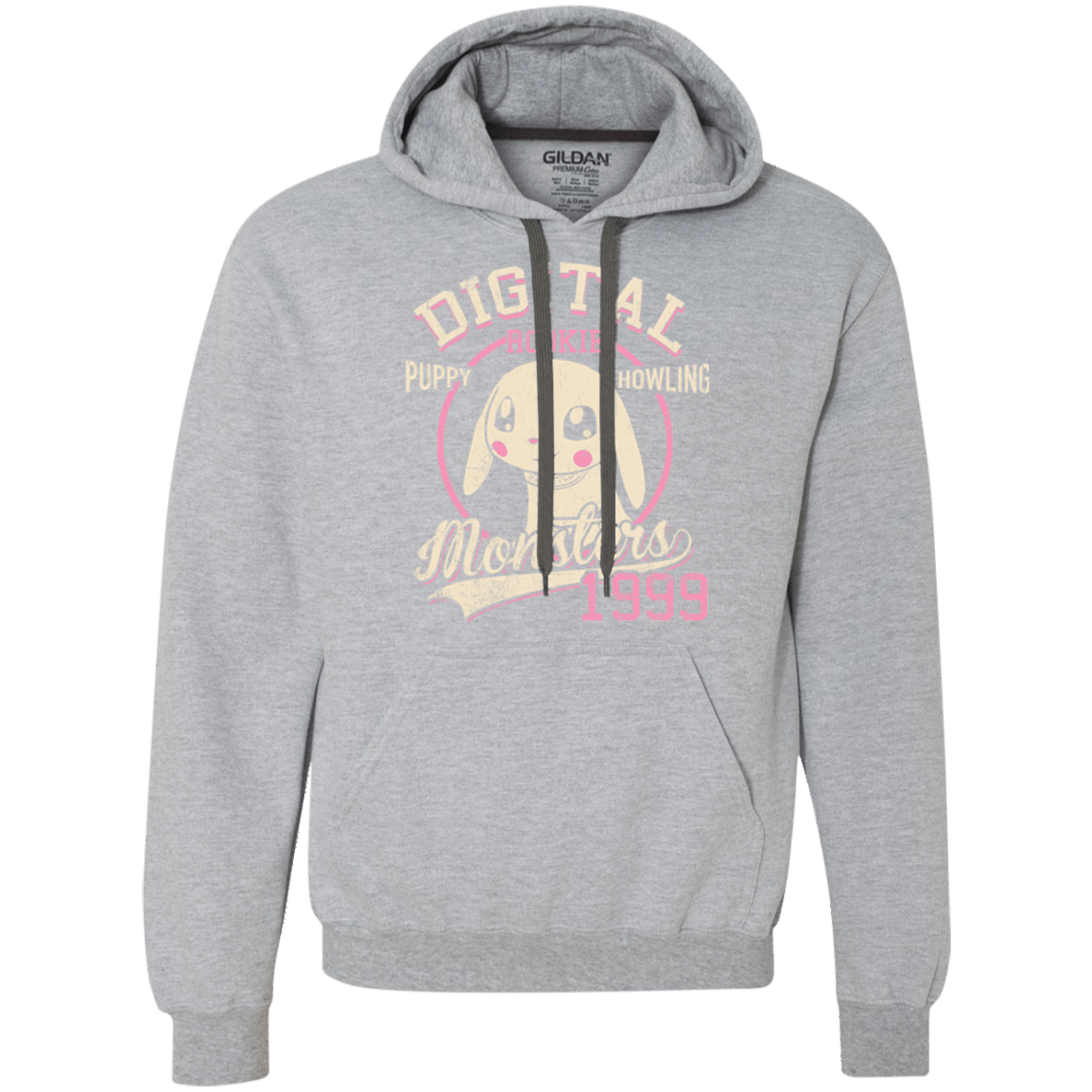 Sweatshirts Sport Grey / Small Puppy Howling Premium Fleece Hoodie