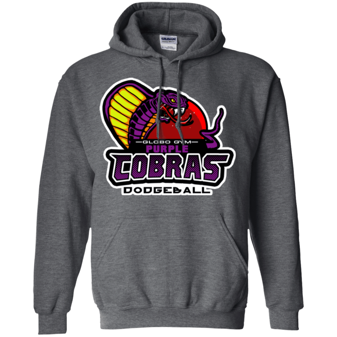 Sweatshirts Dark Heather / Small Purple Cobras Pullover Hoodie