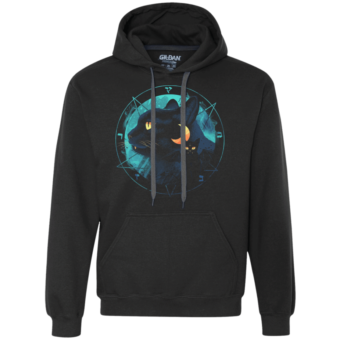 Sweatshirts Black / S Puss the Evil Cat Premium Fleece Hoodie