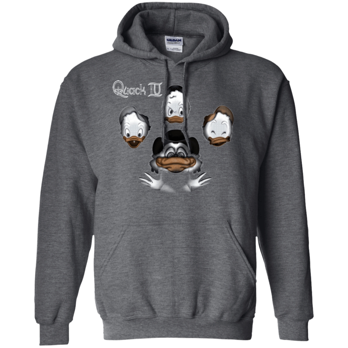 Sweatshirts Dark Heather / Small Quaxk IV Pullover Hoodie