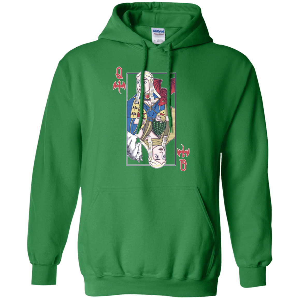 Sweatshirts Irish Green / Small Queen of Dragons Pullover Hoodie