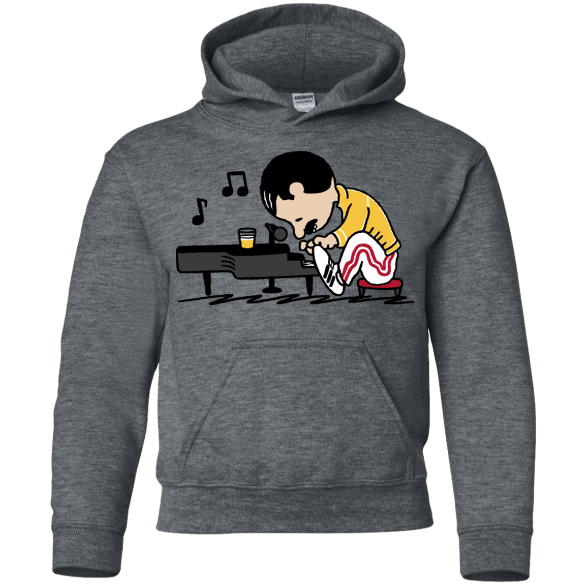 Sweatshirts Dark Heather / YS Queenuts Youth Hoodie