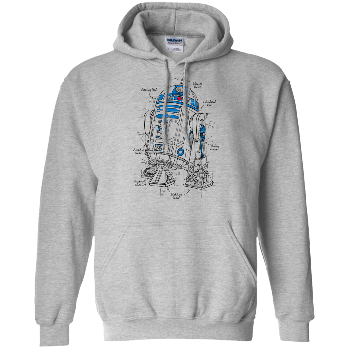 Sweatshirts Sport Grey / S R2D2 Plan Pullover Hoodie