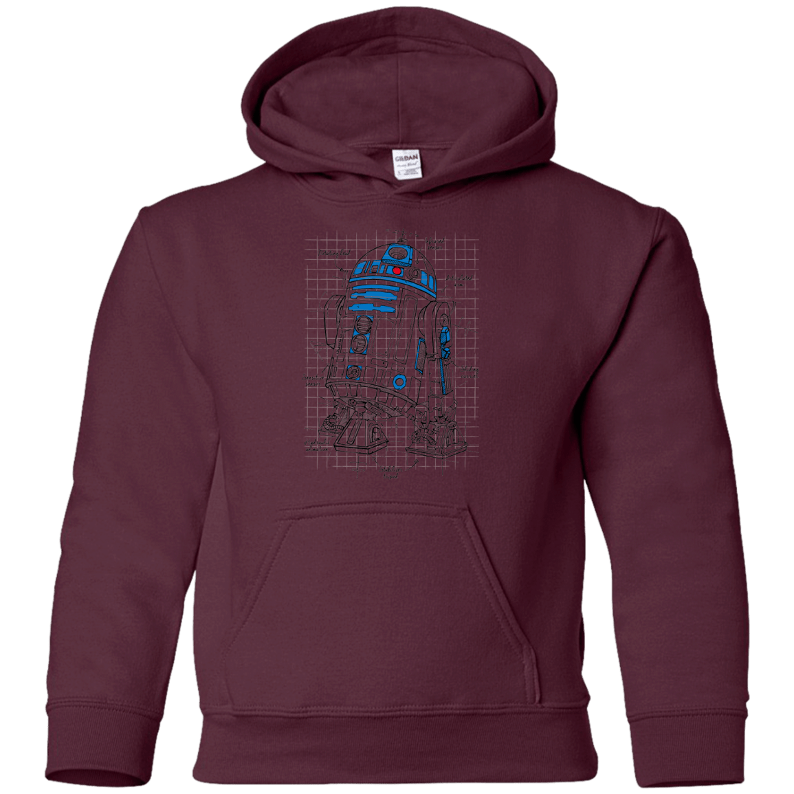 Sweatshirts Maroon / YS R2D2 Plan Youth Hoodie