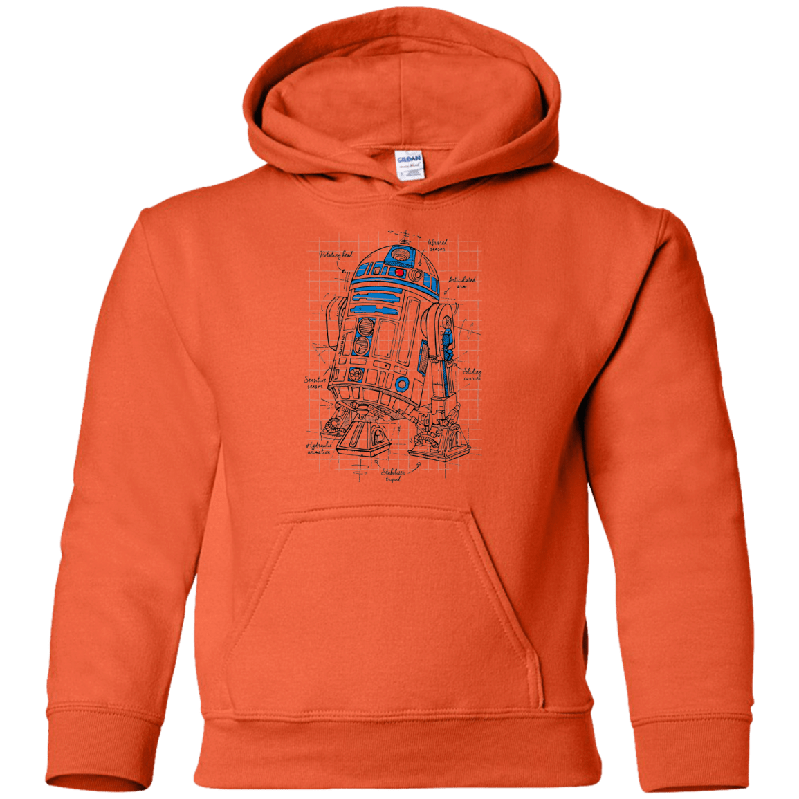 Sweatshirts Orange / YS R2D2 Plan Youth Hoodie
