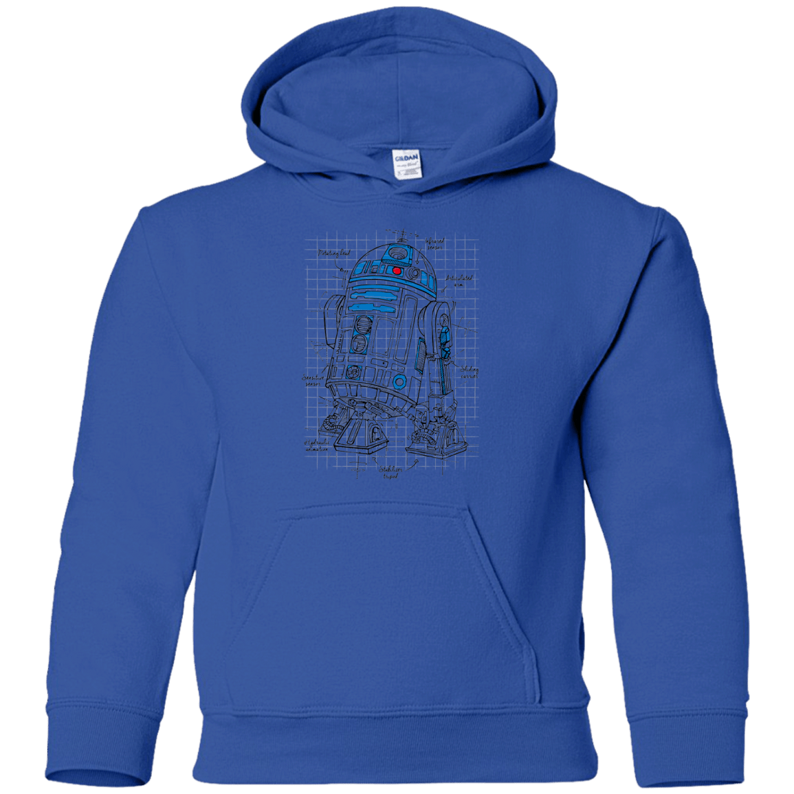 Sweatshirts Royal / YS R2D2 Plan Youth Hoodie