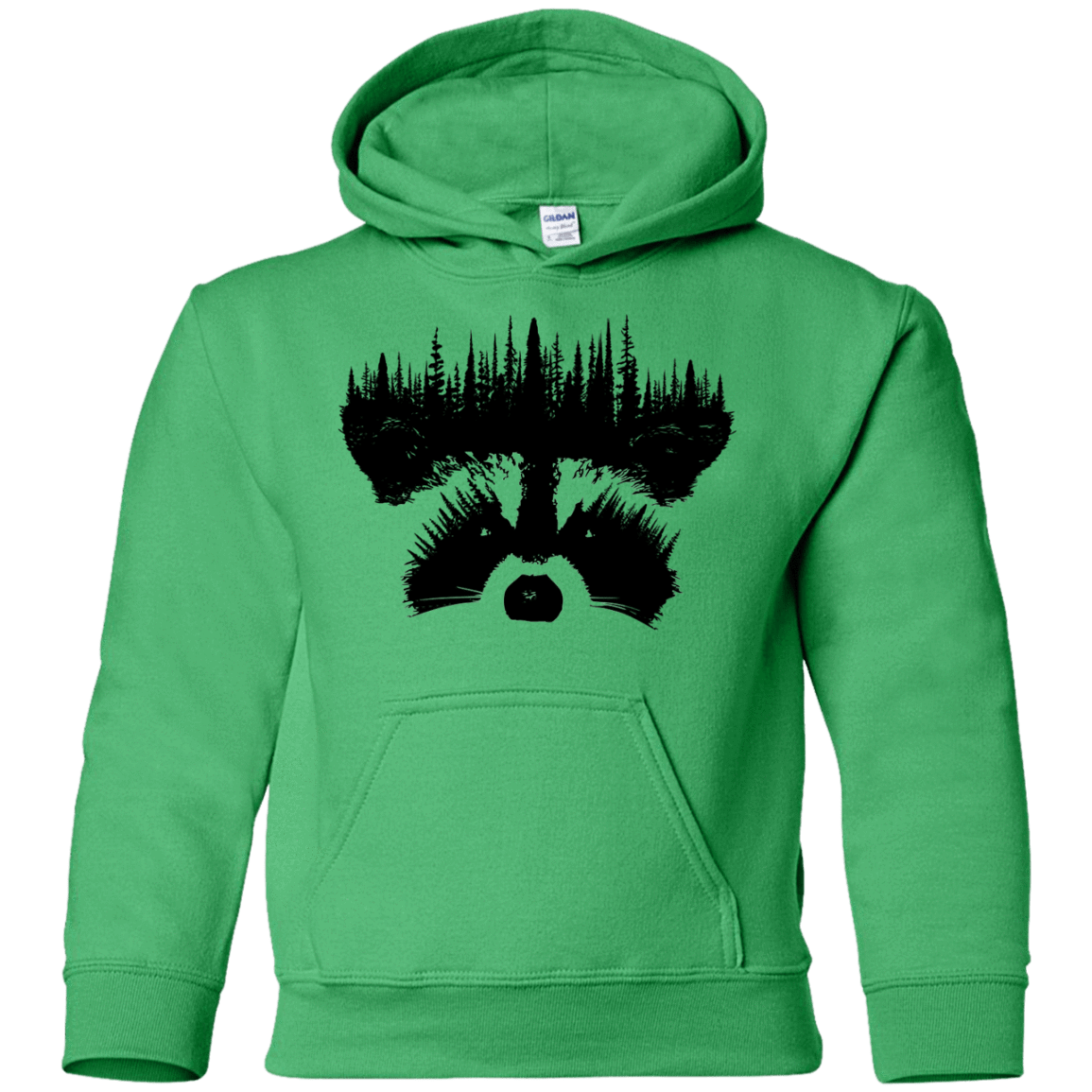 Sweatshirts Irish Green / YS Raccoon Eyes Youth Hoodie