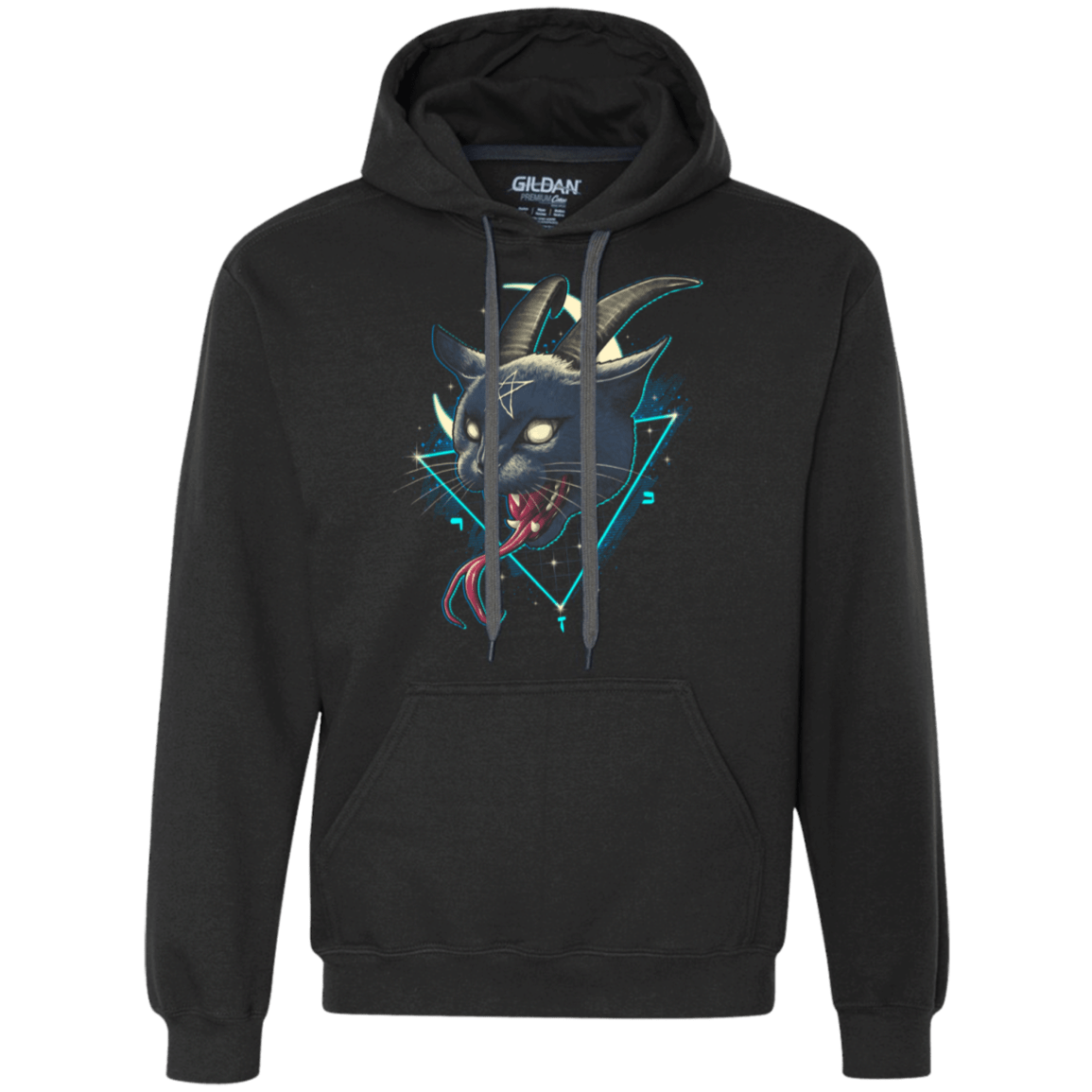 Sweatshirts Black / S Rad Devil Cat Premium Fleece Hoodie