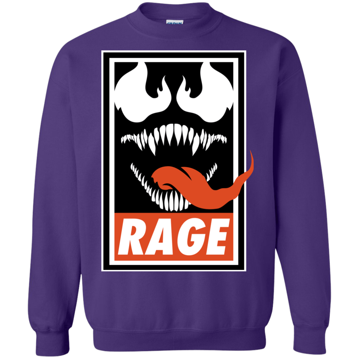 Sweatshirts Purple / Small Rage Crewneck Sweatshirt