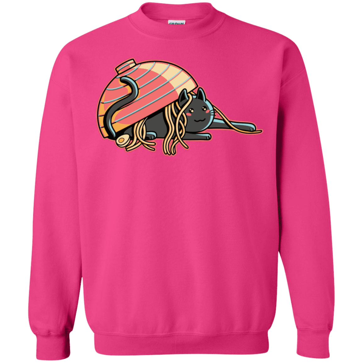 Sweatshirts Heliconia / S Ramen Loving Cat Crewneck Sweatshirt