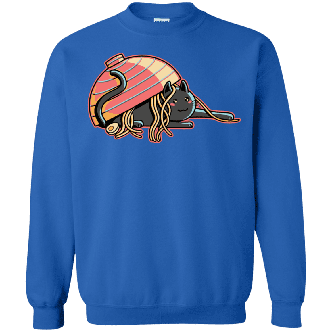 Sweatshirts Royal / S Ramen Loving Cat Crewneck Sweatshirt