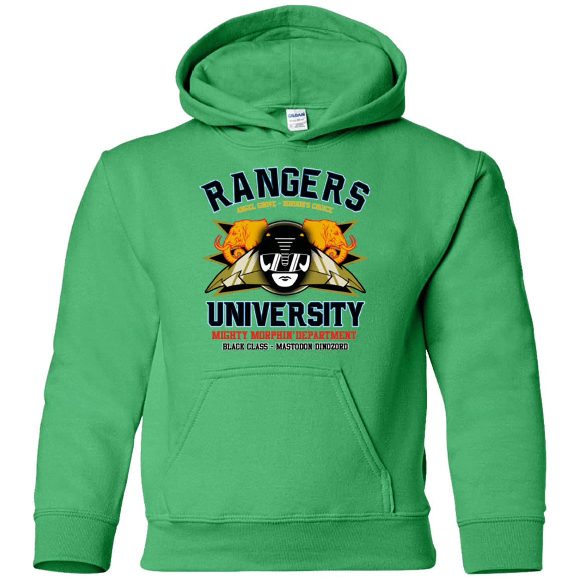Sweatshirts Irish Green / YS Rangers U Black Ranger Youth Hoodie