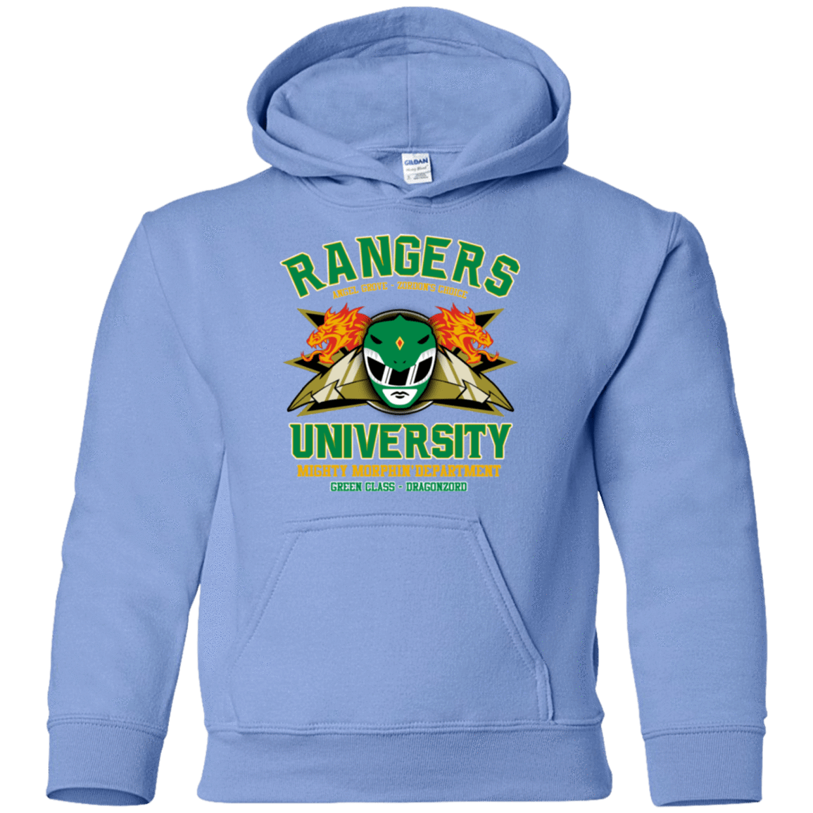 Sweatshirts Carolina Blue / YS Rangers U Green Ranger Youth Hoodie