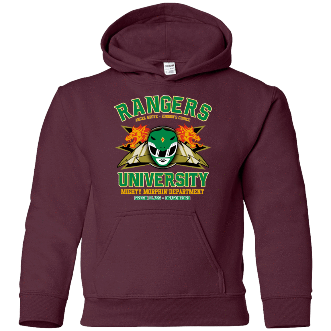 Sweatshirts Maroon / YS Rangers U Green Ranger Youth Hoodie