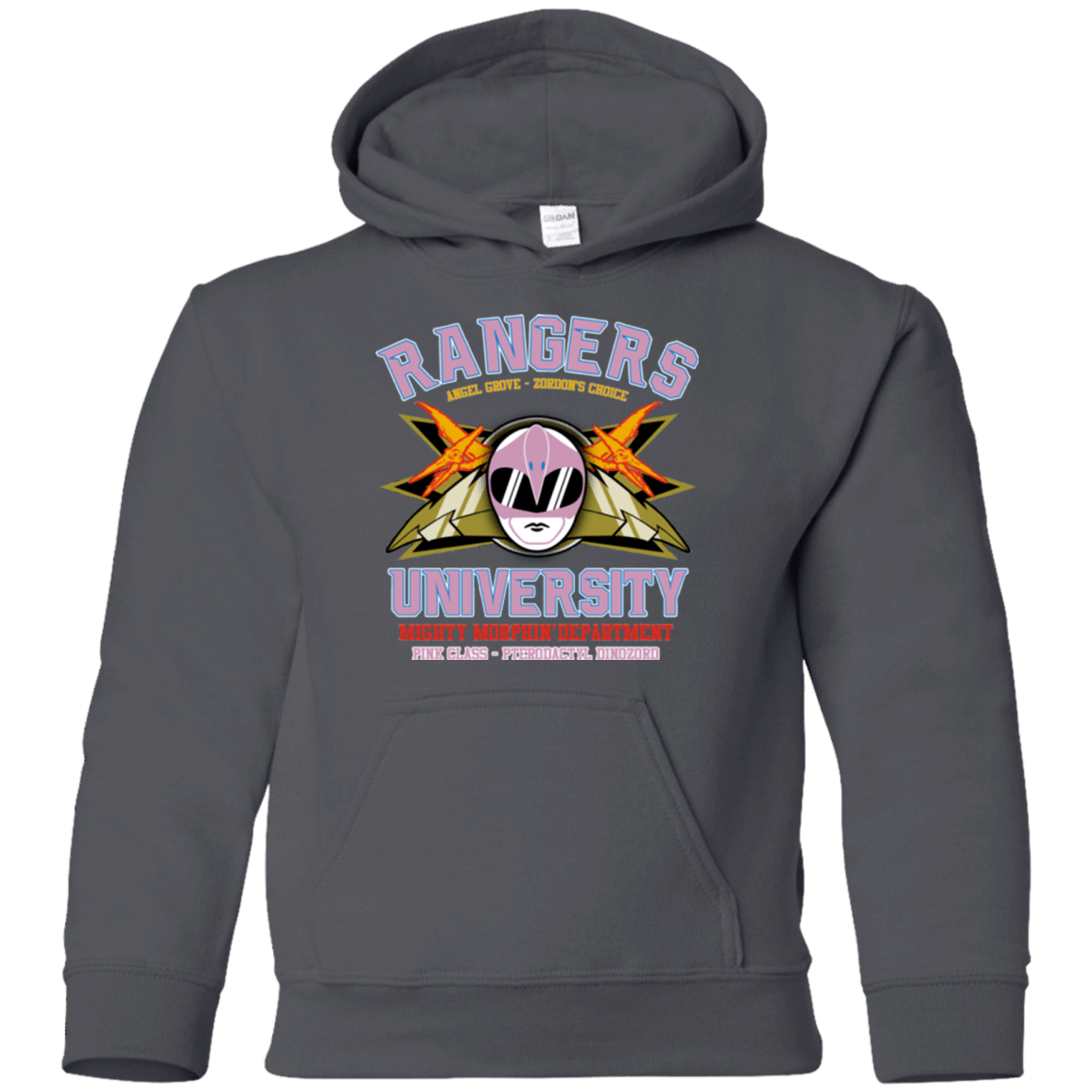 Sweatshirts Charcoal / YS Rangers U Pink Ranger Youth Hoodie