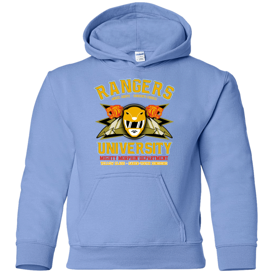 Sweatshirts Carolina Blue / YS Rangers U Yellow Ranger Youth Hoodie