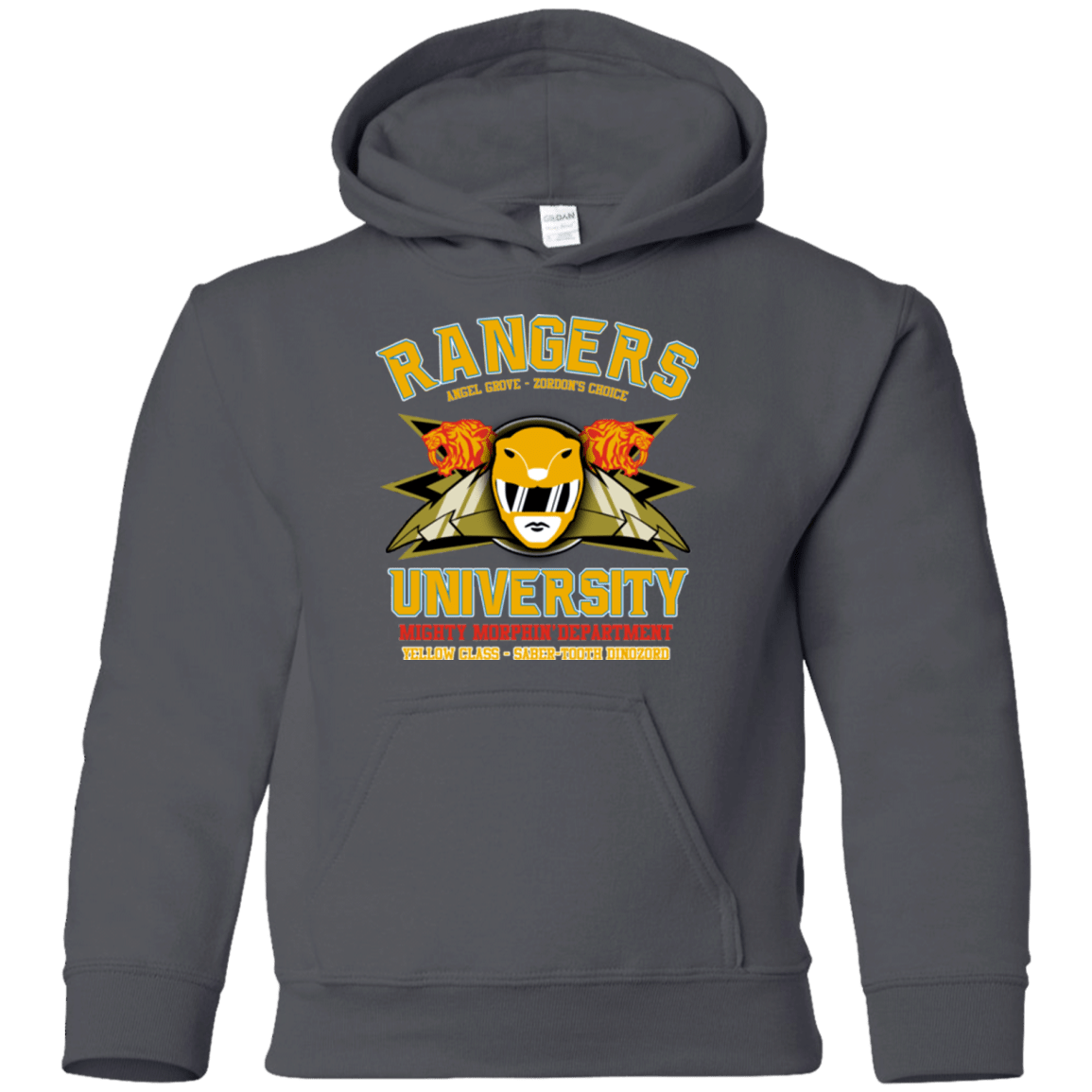 Sweatshirts Charcoal / YS Rangers U Yellow Ranger Youth Hoodie
