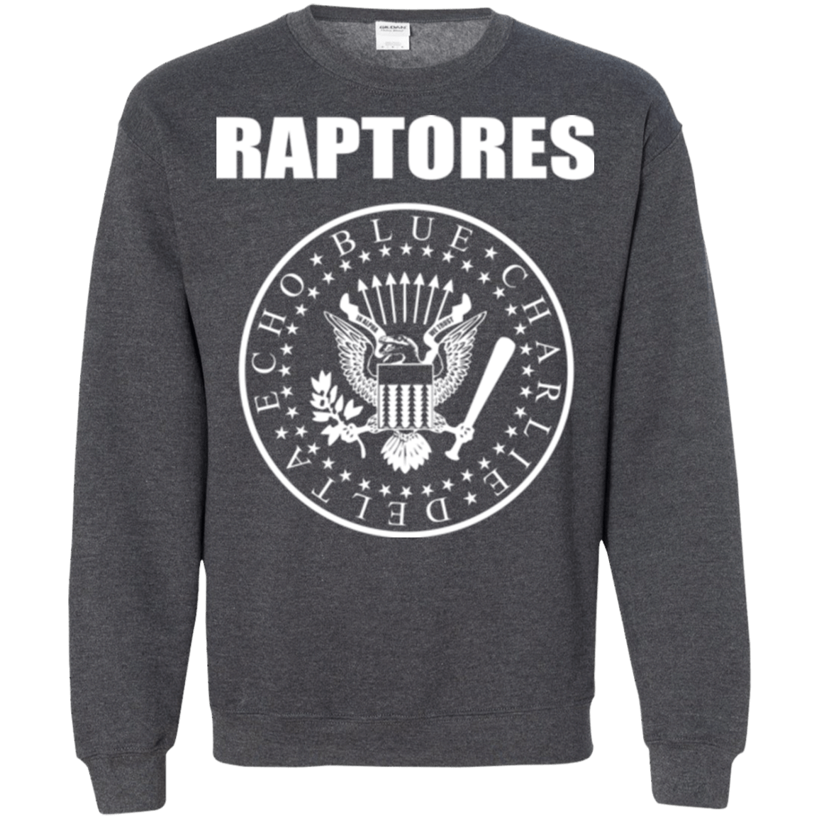 Sweatshirts Dark Heather / Small Raptores Crewneck Sweatshirt