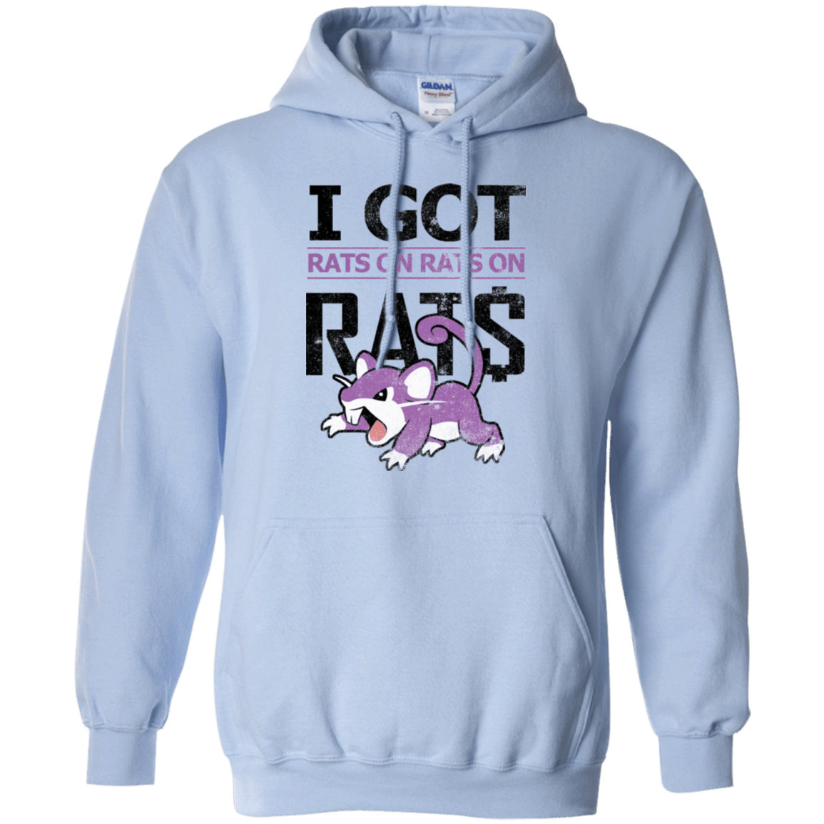 Sweatshirts Light Blue / Small Rats on rats on rats Pullover Hoodie