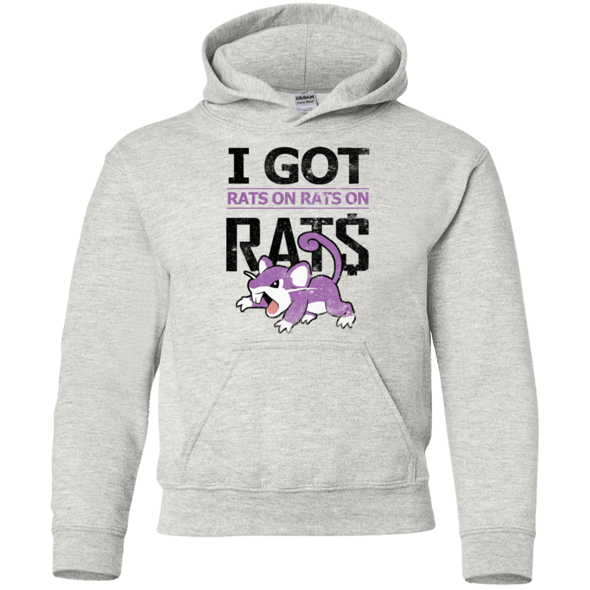 Sweatshirts Ash / YS Rats on rats on rats Youth Hoodie