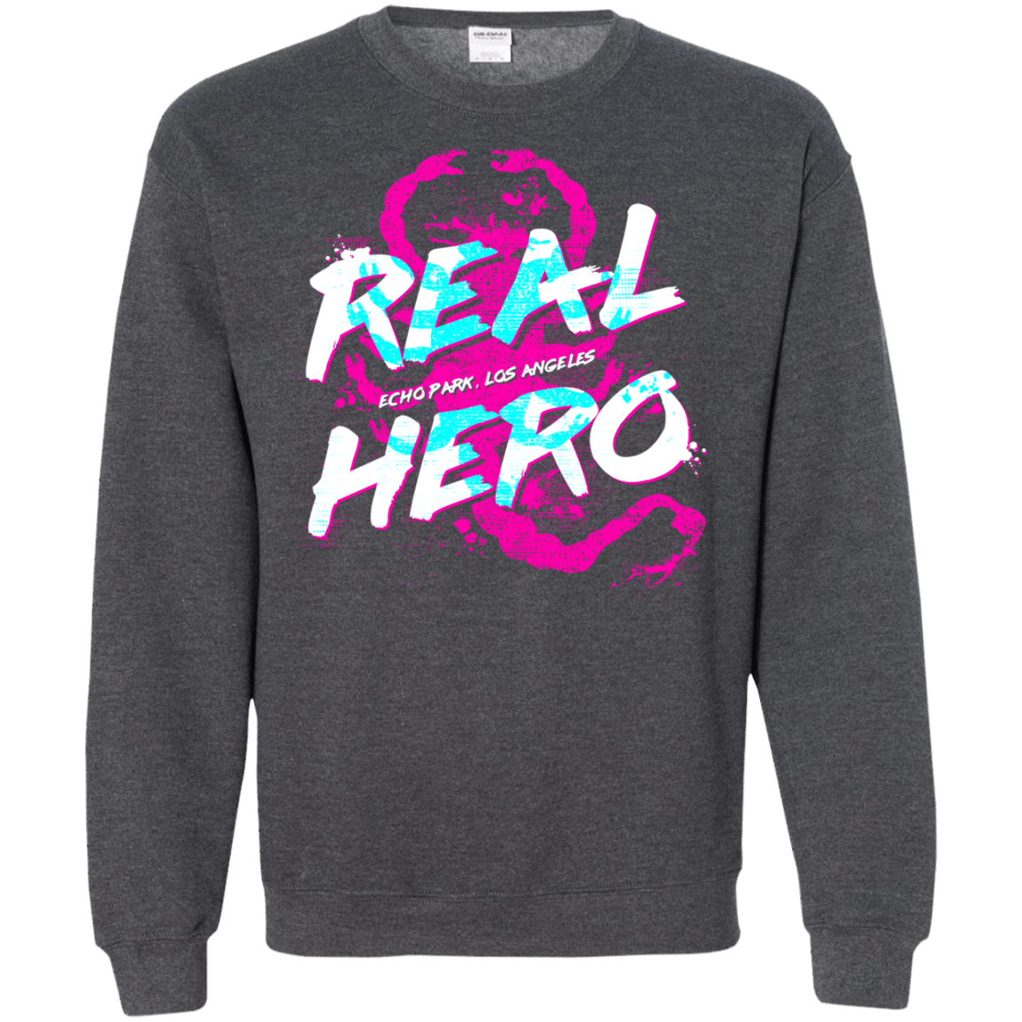 Sweatshirts Dark Heather / Small Real Hero Crewneck Sweatshirt