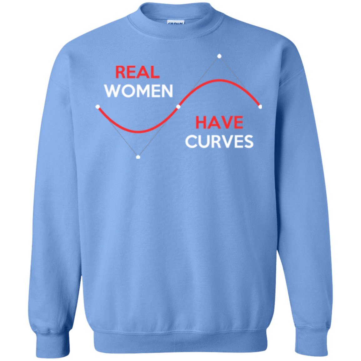 Sweatshirts Carolina Blue / Small Real Women Crewneck Sweatshirt