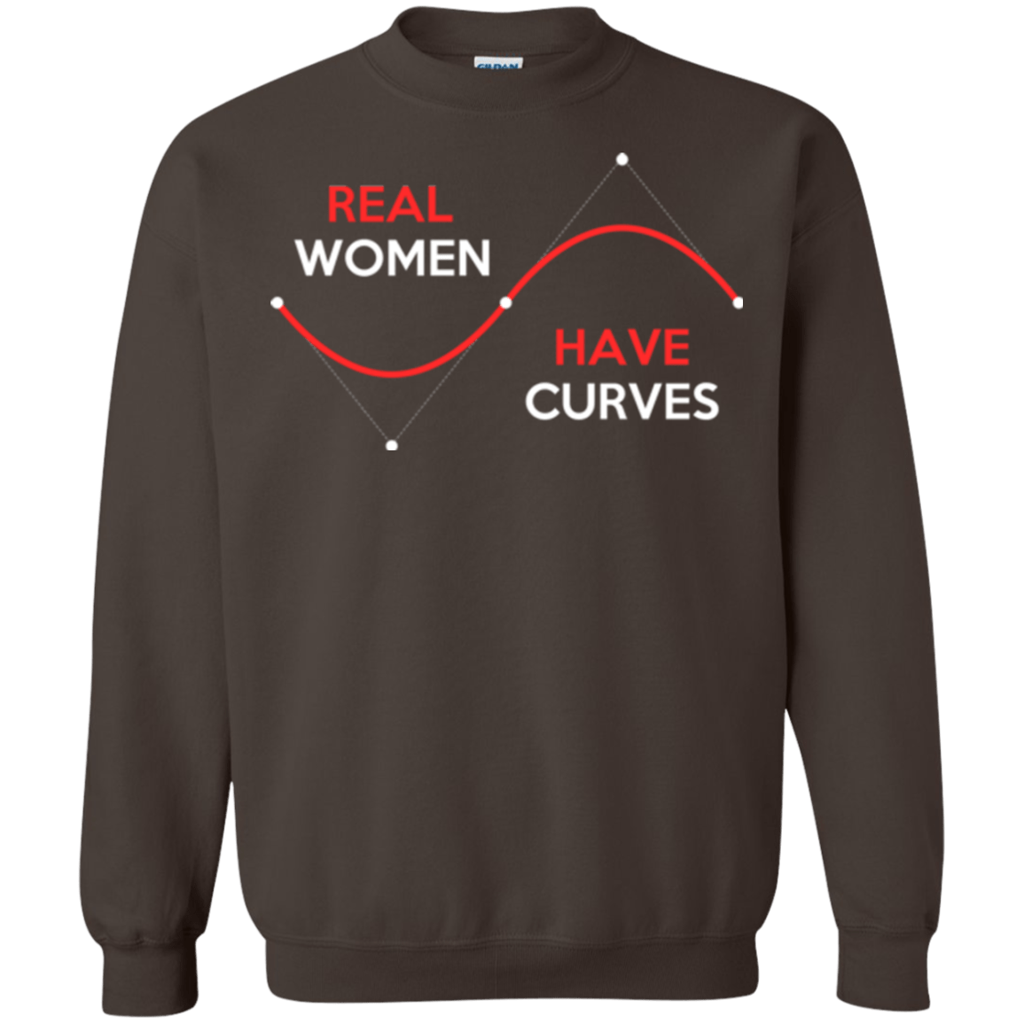 Sweatshirts Dark Chocolate / Small Real Women Crewneck Sweatshirt