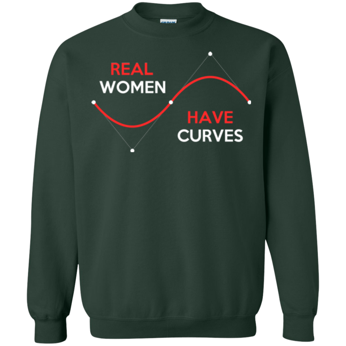 Sweatshirts Forest Green / Small Real Women Crewneck Sweatshirt