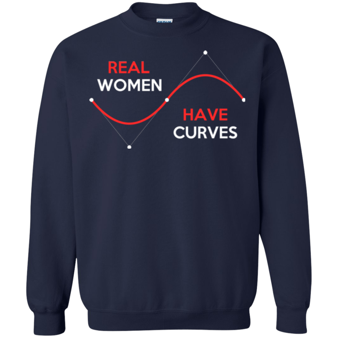 Sweatshirts Navy / Small Real Women Crewneck Sweatshirt