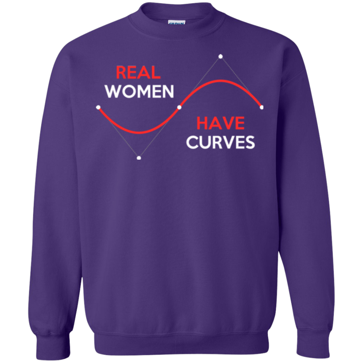 Sweatshirts Purple / Small Real Women Crewneck Sweatshirt