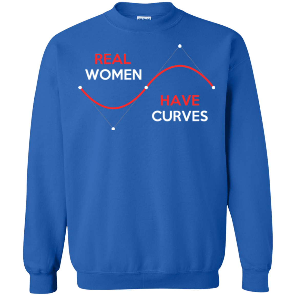 Sweatshirts Royal / Small Real Women Crewneck Sweatshirt