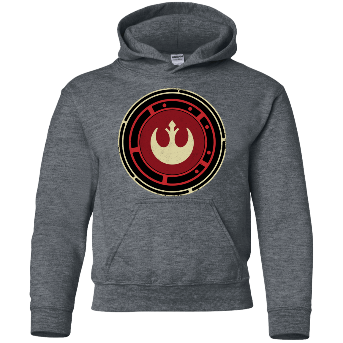 Sweatshirts Dark Heather / YS Rebel Force Youth Hoodie