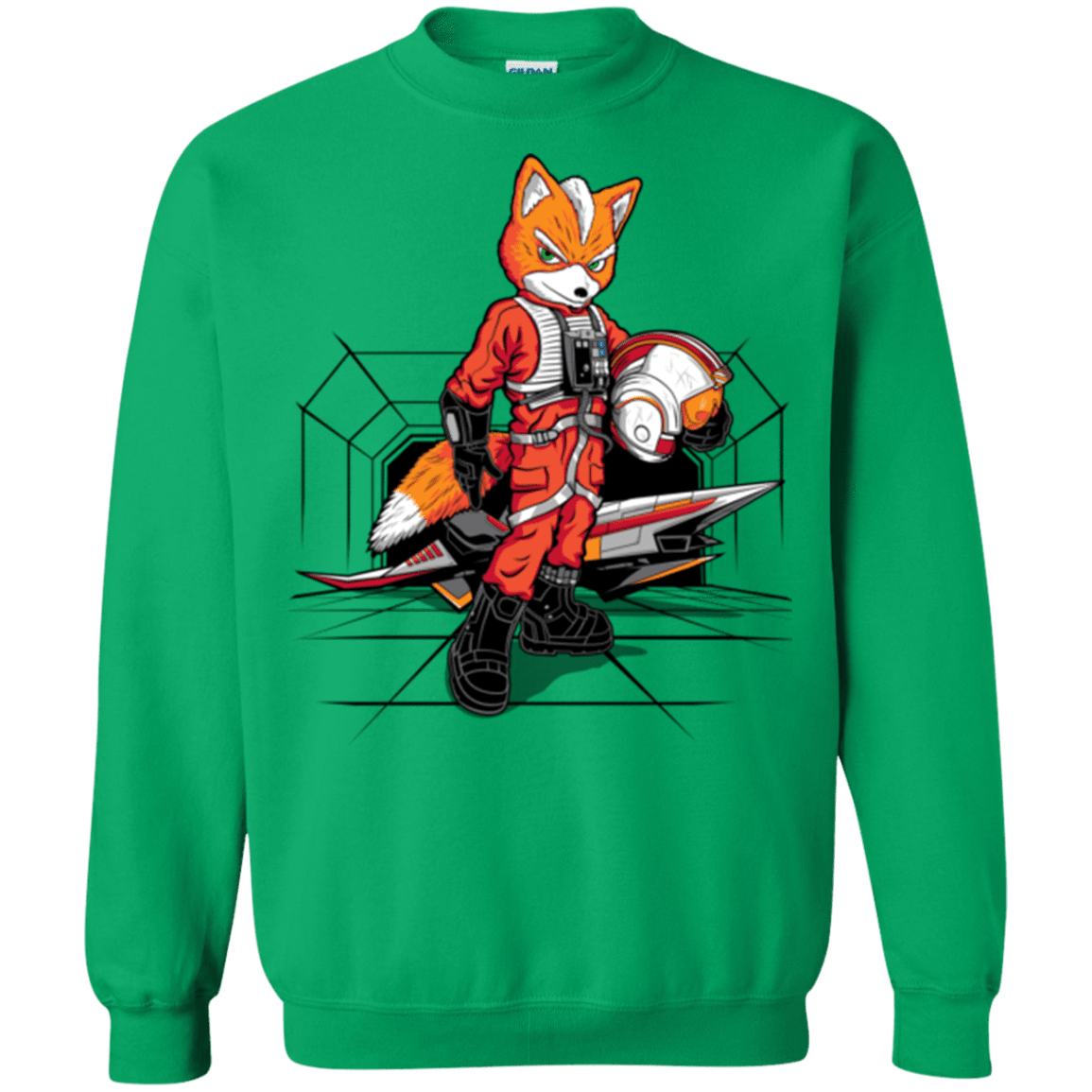 Sweatshirts Irish Green / Small Rebel Fox Crewneck Sweatshirt