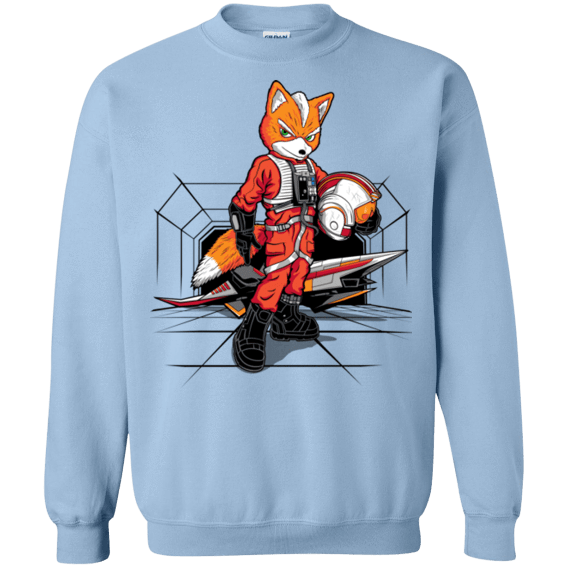 Sweatshirts Light Blue / Small Rebel Fox Crewneck Sweatshirt