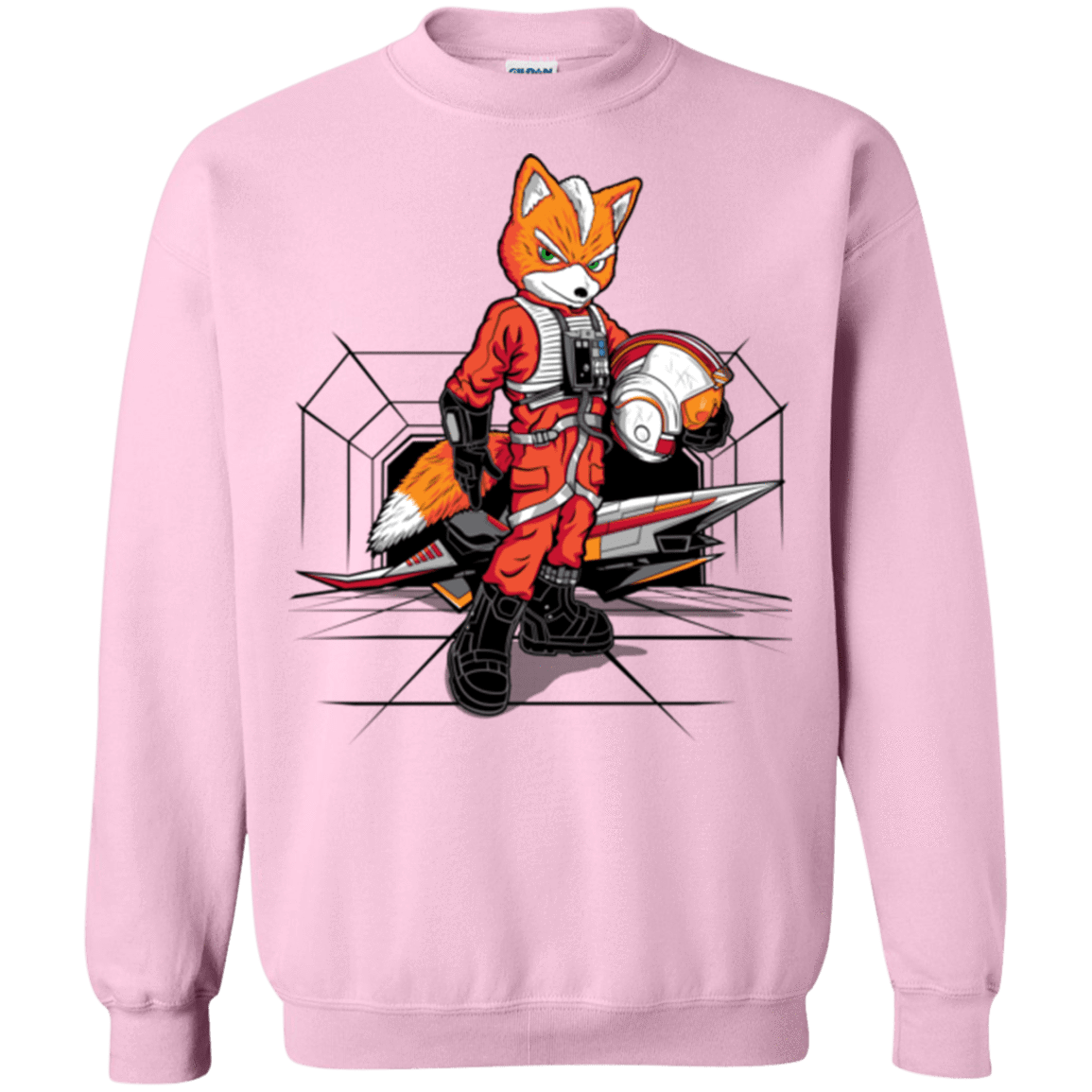 Sweatshirts Light Pink / Small Rebel Fox Crewneck Sweatshirt