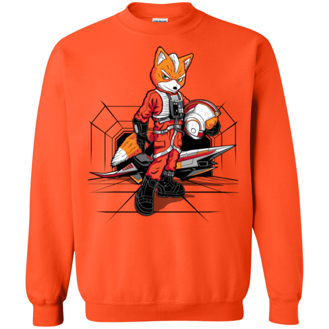 Sweatshirts Orange / Small Rebel Fox Crewneck Sweatshirt