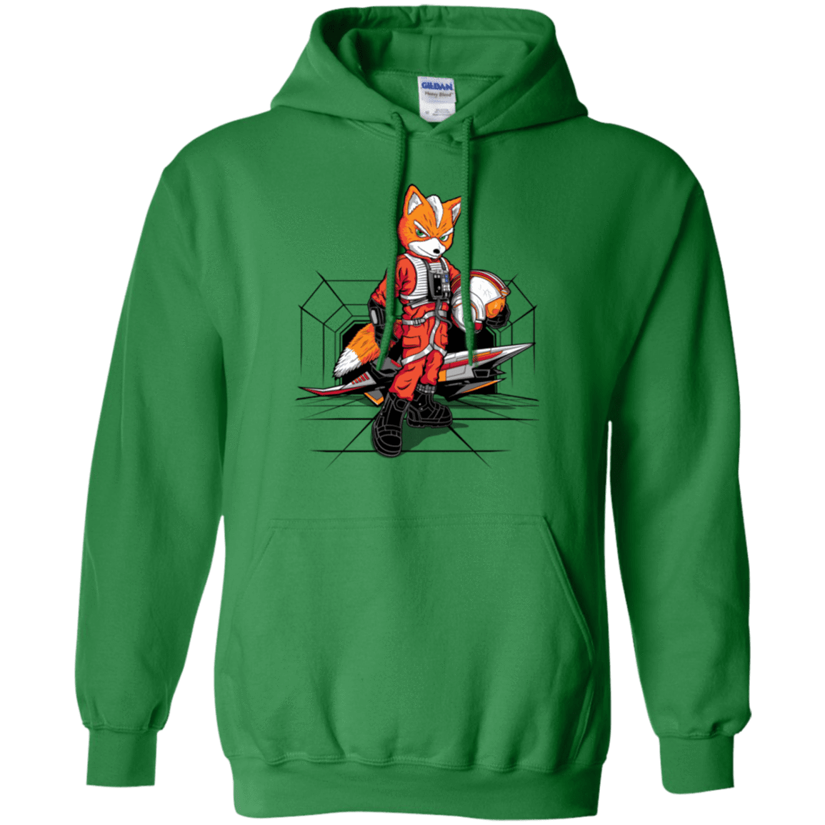 Sweatshirts Irish Green / Small Rebel Fox Pullover Hoodie