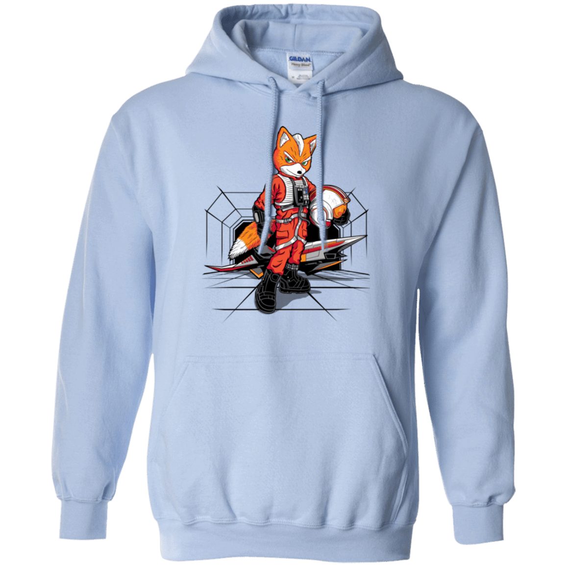 Sweatshirts Light Blue / Small Rebel Fox Pullover Hoodie