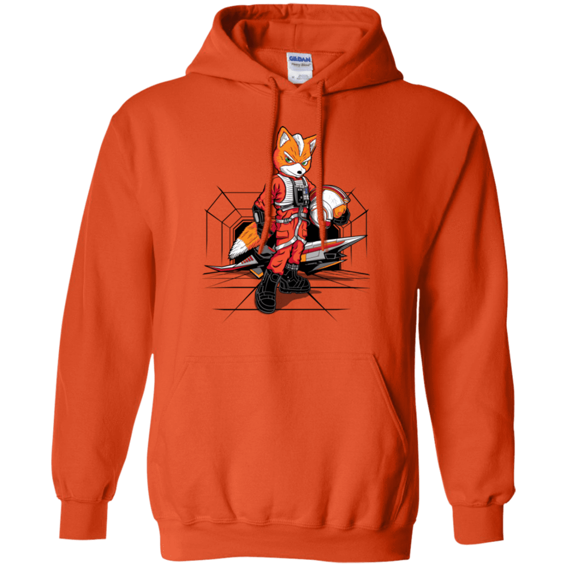 Sweatshirts Orange / Small Rebel Fox Pullover Hoodie