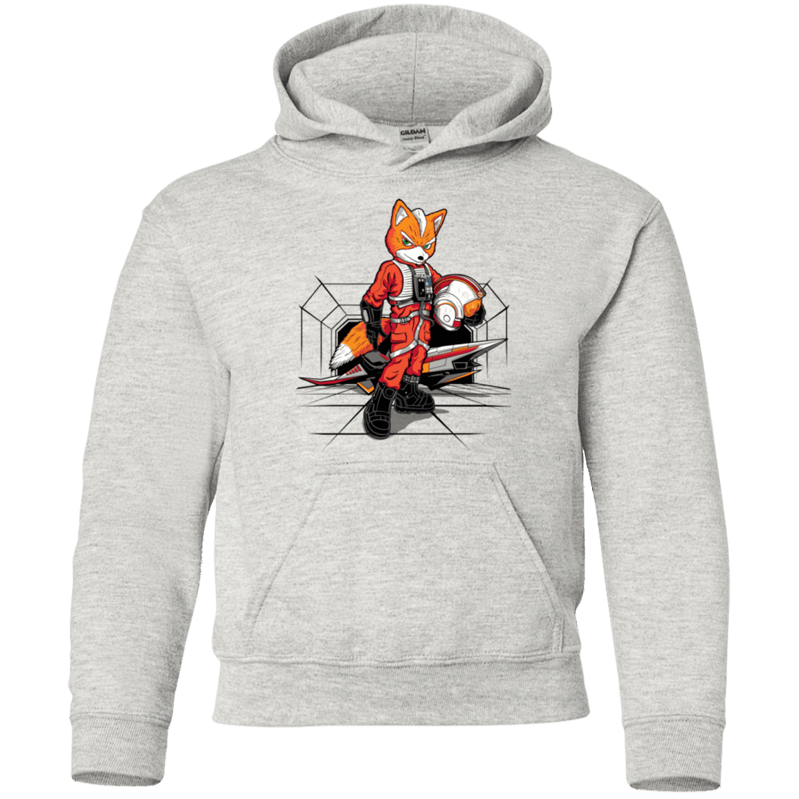 Sweatshirts Ash / YS Rebel Fox Youth Hoodie