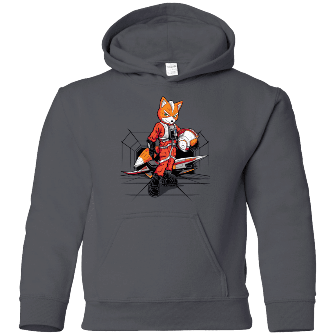 Sweatshirts Charcoal / YS Rebel Fox Youth Hoodie
